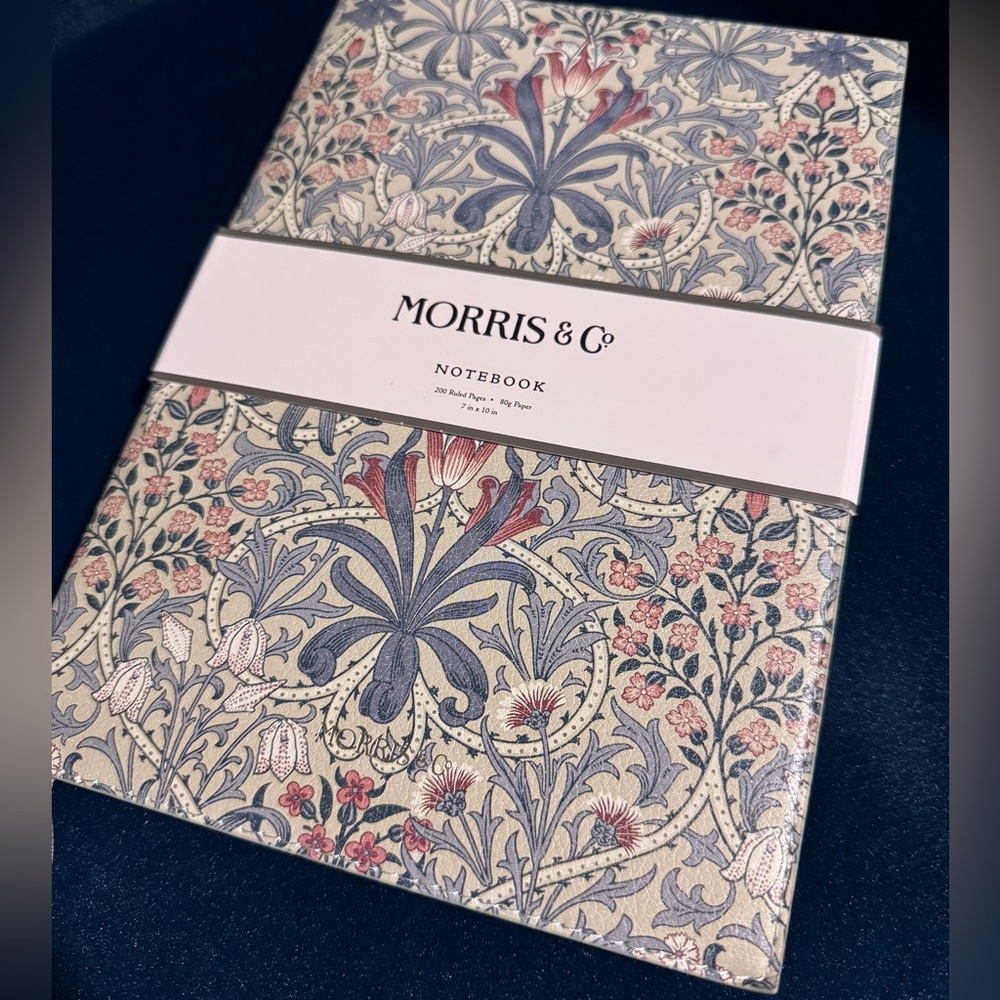 Morris & Co. Faux Leather Reusable Journal Cover & 200 lined page journal 7x10”